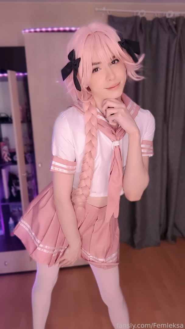 Finally the long-awaited photos in cosplay astolfo from fate femboy 