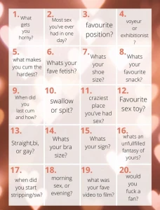 Lil game to get to know me better tip 3 per your pick of number