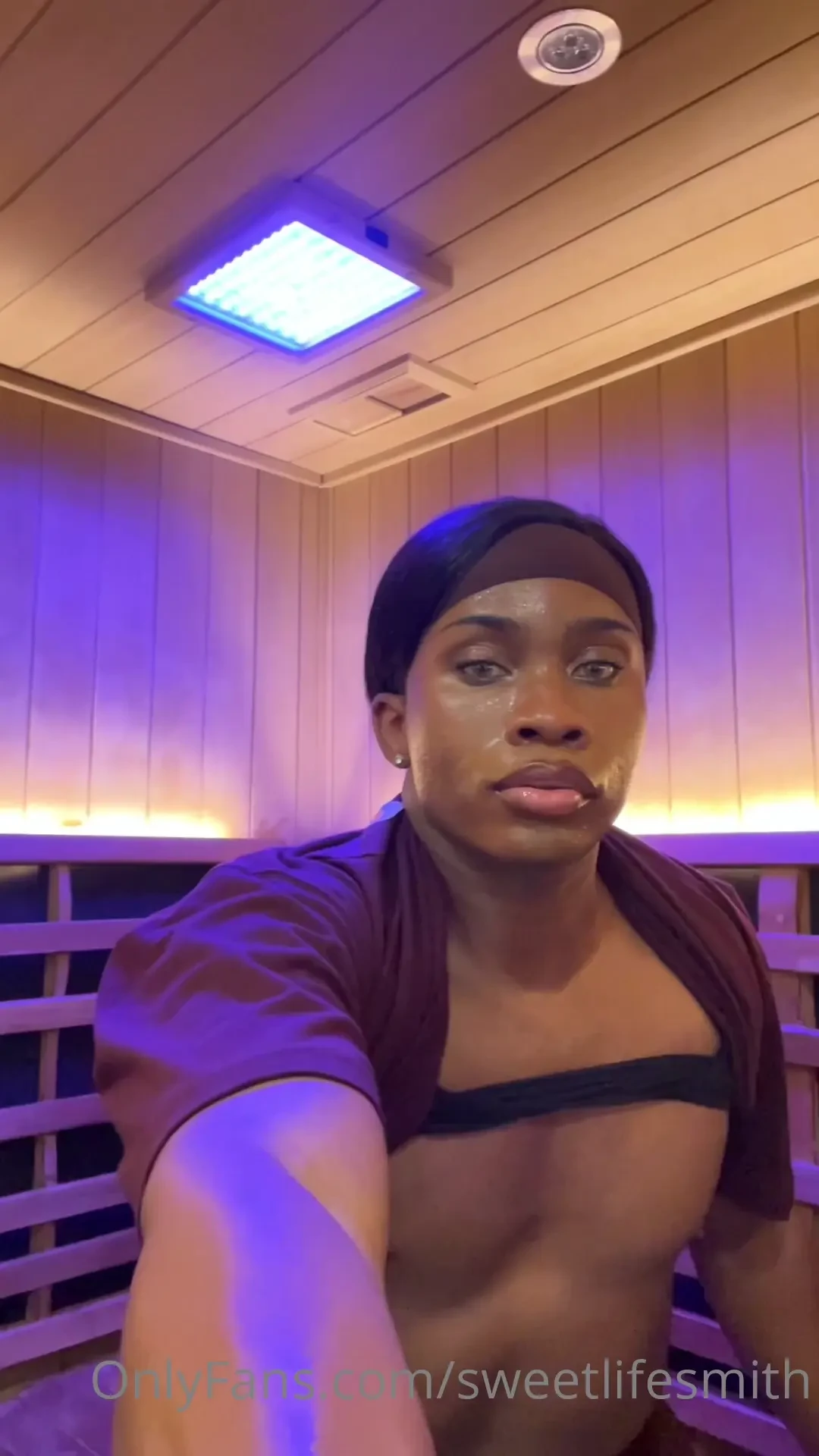 Sauna strip down hole showing my tuck like if you enjoy 