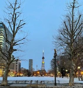 Odori park today it s covered in snow i can t wait for the flowers to part 1