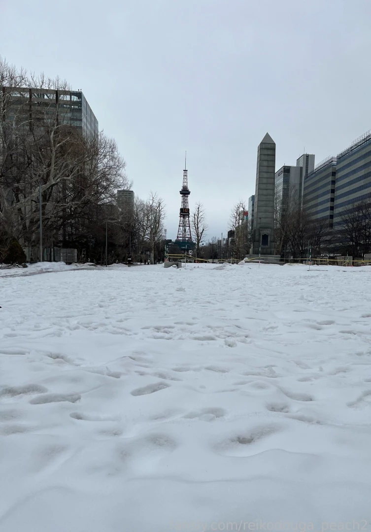 Odori park today it s covered in snow i can t wait for the flowers to 