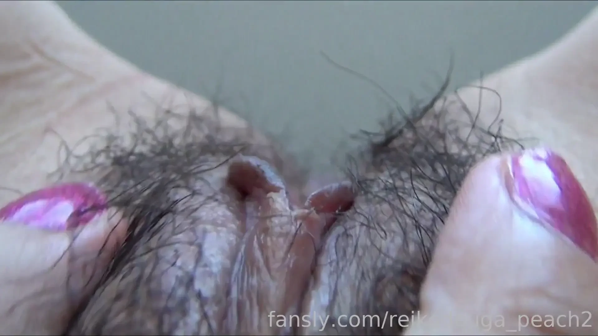 Close-up video of clitoris you can see the mountain of the clitoris 