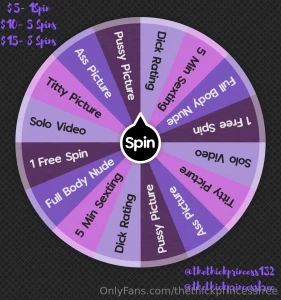 Purple spin wheel tip this post re-spins are 3 re-spins do not affect