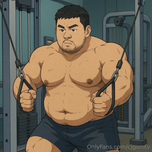 Today after gym and some ai images it learned my body pic and drew