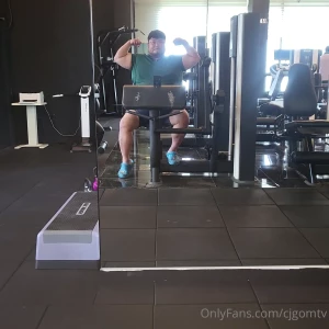 Sweaty gym bear