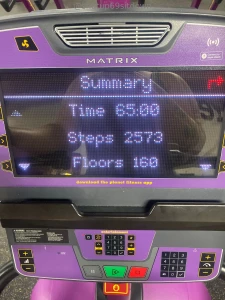 Back on my stairmaster bullshit 65 min later and my panties are just