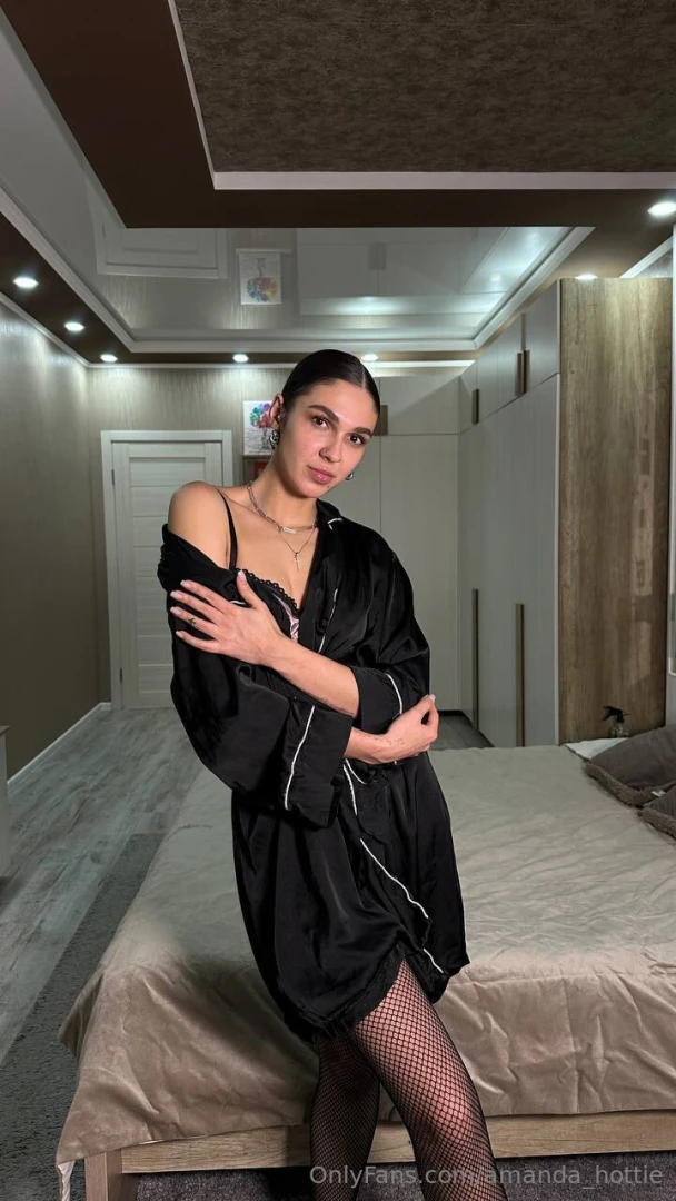 Just for you black stockings on my thighs like a gift you can t wait 