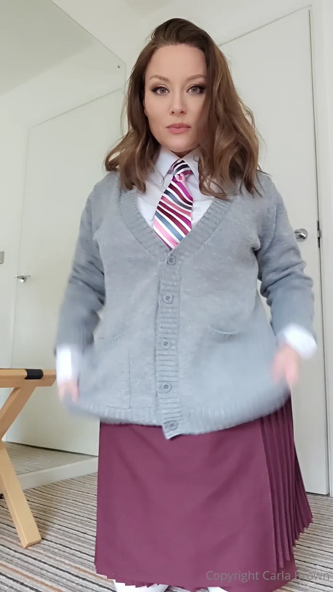 Flashing my panties in a smart and sensible college uniform it gets 