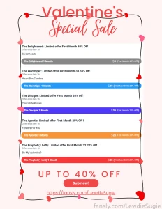 I m doing up to 40 off some of my sub tiers please note there is only