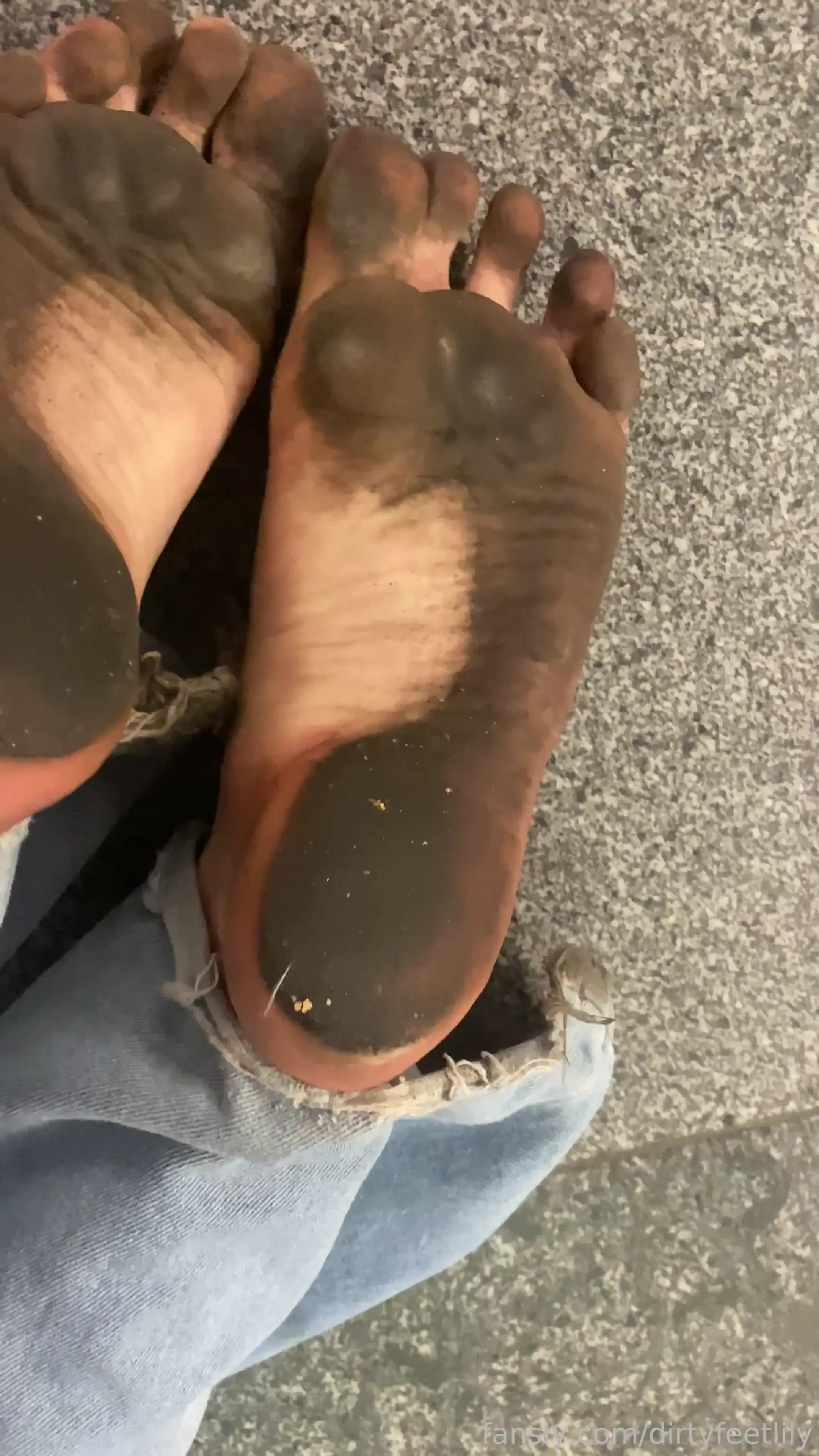 My beautifully dirty feet in the subway station barefootgirl 