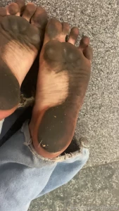 My beautifully dirty feet in the subway station barefootgirl