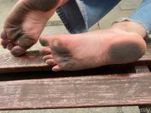 It was a nice sunny day today of course i had to take my feet out part 1