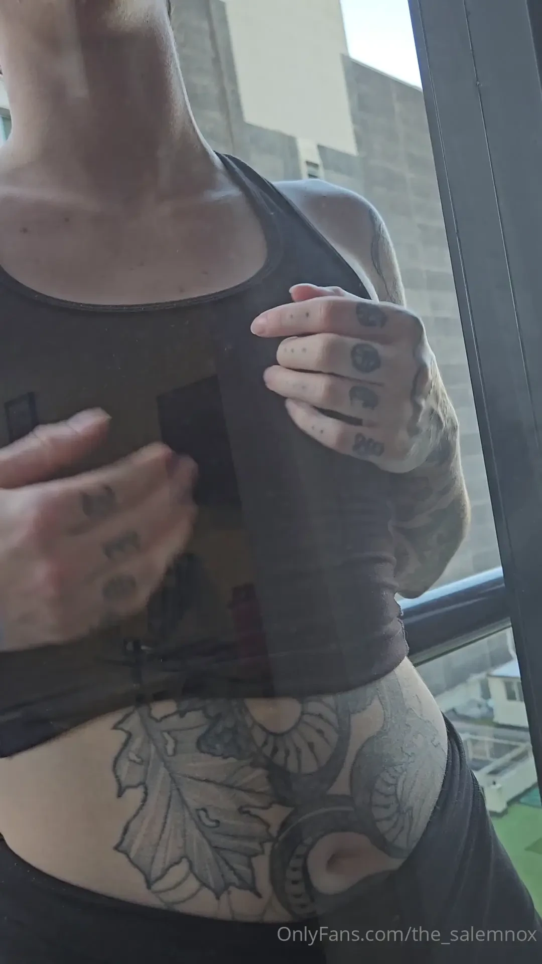 Being silly on the balcony p 