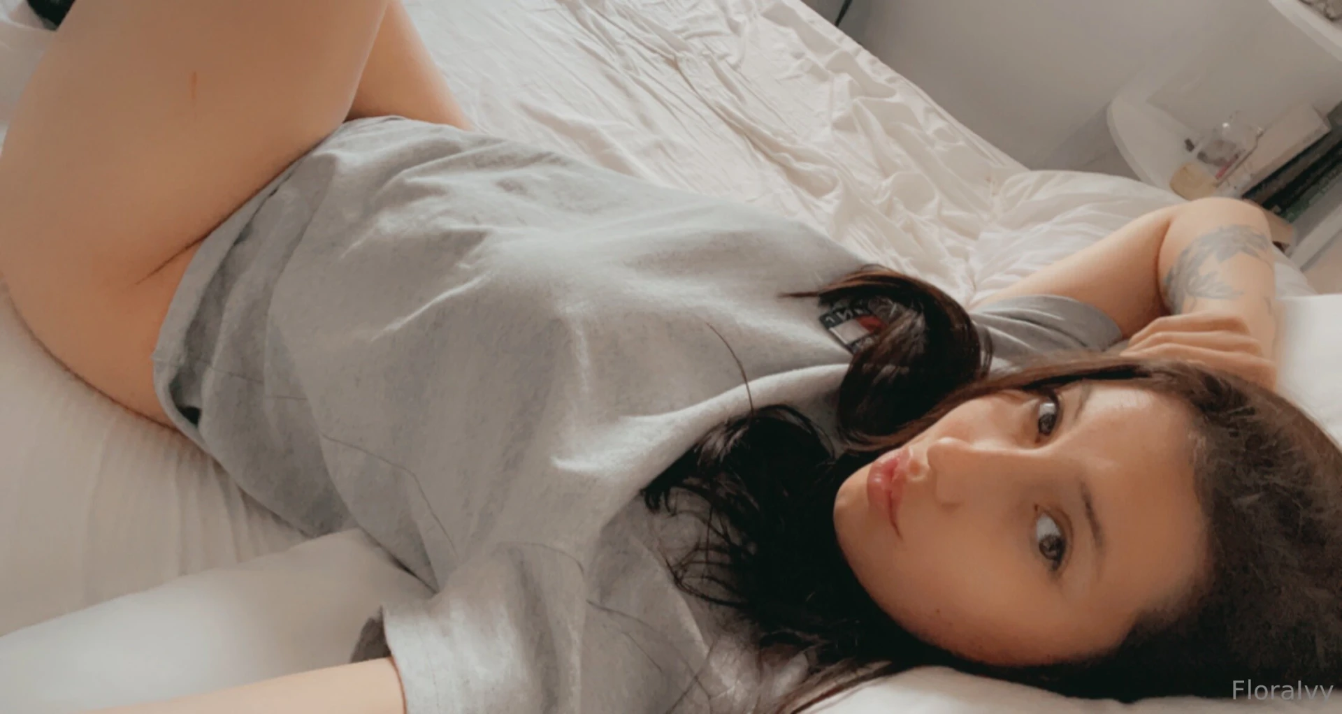 Just lounging in bed waiting for some company care to join me 