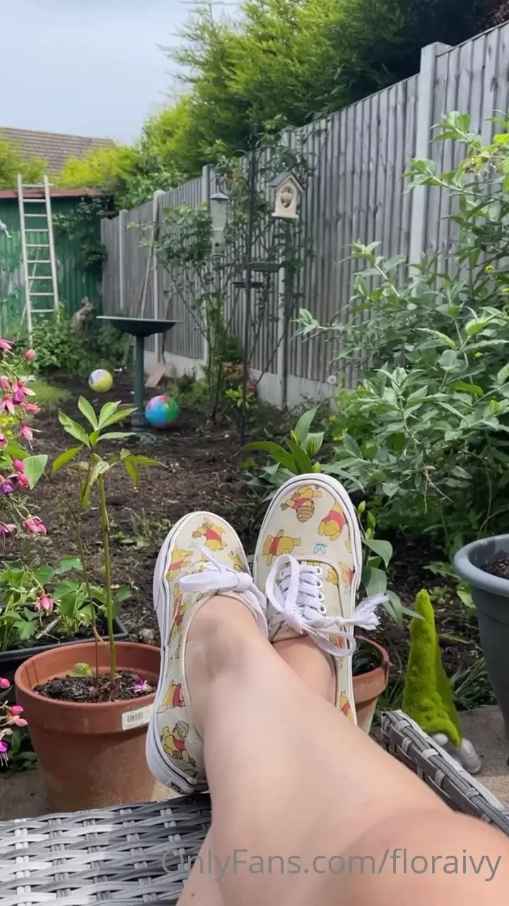 No socks on it s a warm day 