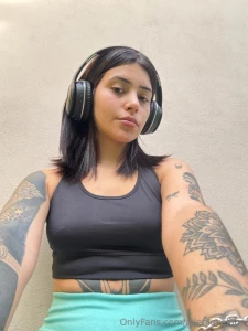 Woke up put music on became untouchable black top fresh ink and a