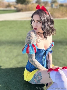 A sexy snow white cosplay lewd semi nude part 1