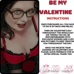 Will you be my valentine option 1 100 10 minute video chat or 30 part 4