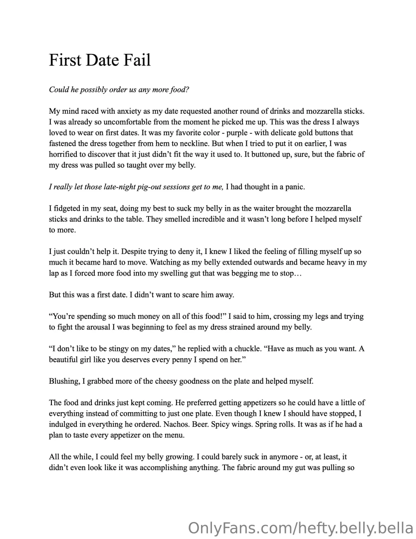 My date couldn t stop feeding me until my dress burst open enjoy my 