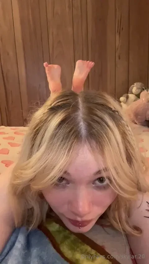 Kinda looking like a cute bunny cute blonde sexy ass inbed 