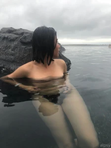 Taking off my bikini while chilling on a public hot spring it was so part 3
