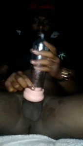 Got horny after work and dropped huge cumlo d in mi dick pump in mi