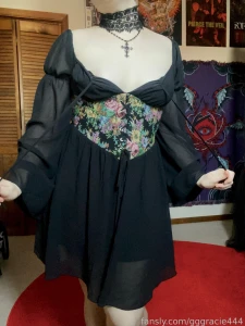 New dress means new flashing goth goonette part 4