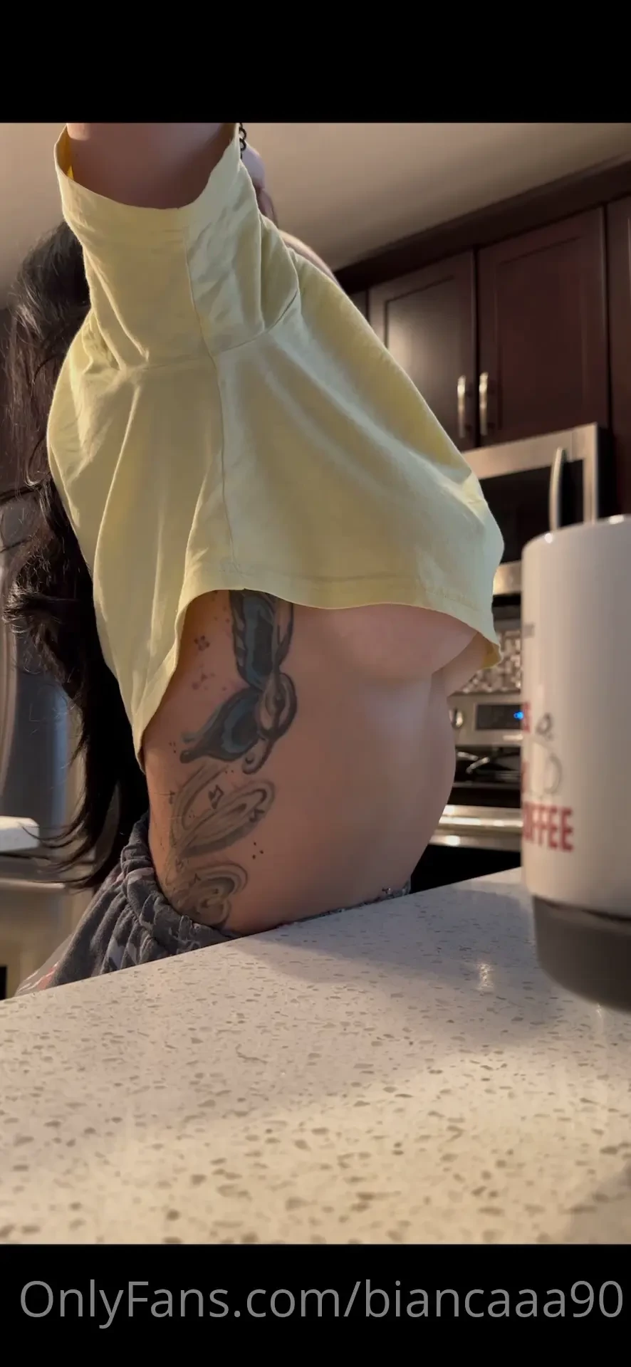 Stretching amp coffee to wake me up 