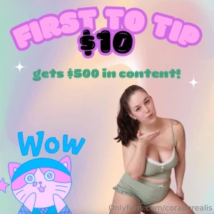 Flash sale fastest person to tip me 10 gets 500 worth of content plus part 1