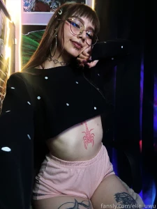 Fyp sexy cute egirl glasses latina petite brunette tatto piercing part 1