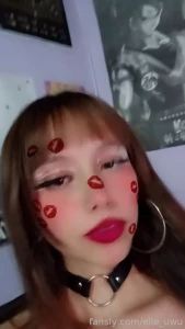 Give me a sweet kiss on my pretty face lips cute shygirl piercing