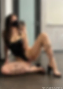 No words needed black lingerie high heels and a look that ll leave you