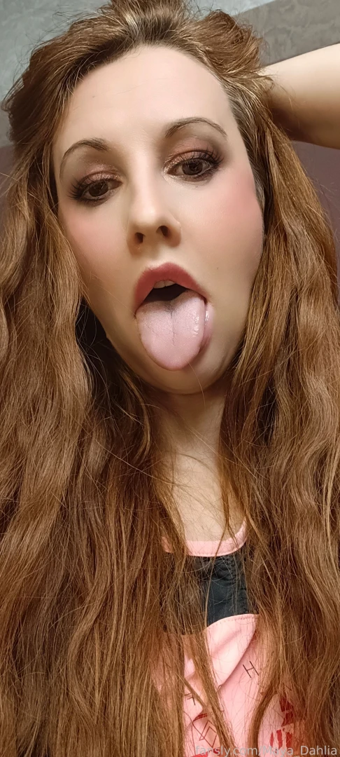 Just naughty tongue redhead fetish mouth face 