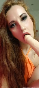 What do u think when you see this rubber cock on my lips mouth lips part 1