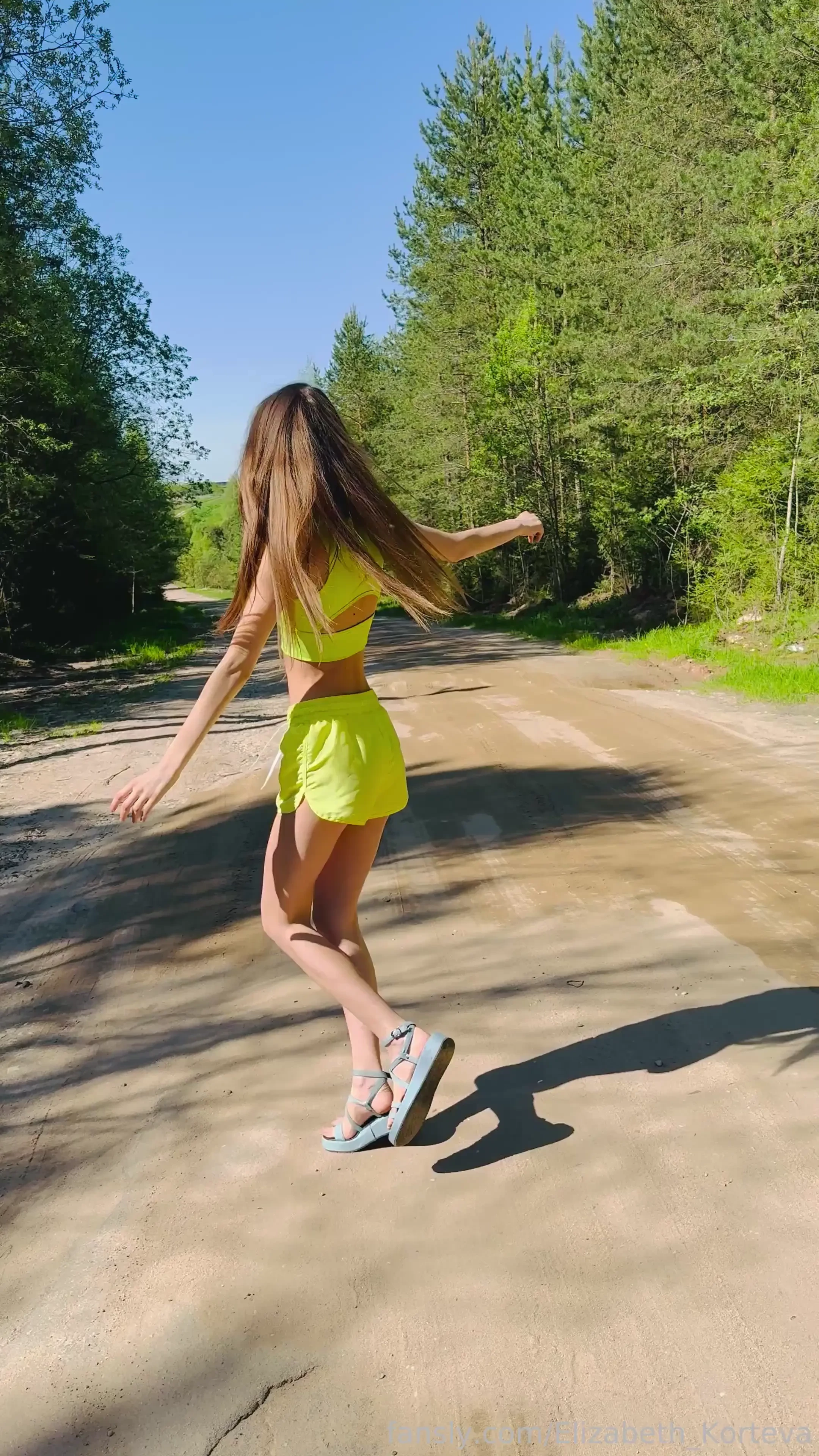 I enjoy walking in the woods 18 teen young babyface outside shorts bra 