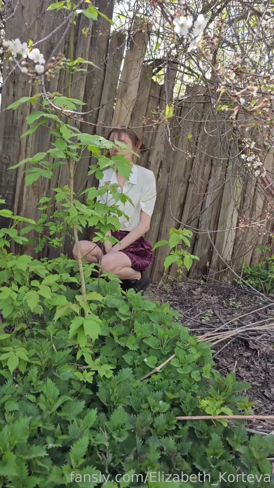 Schoolgirl and slums plaidskirt touchingpussy touching ponitails 