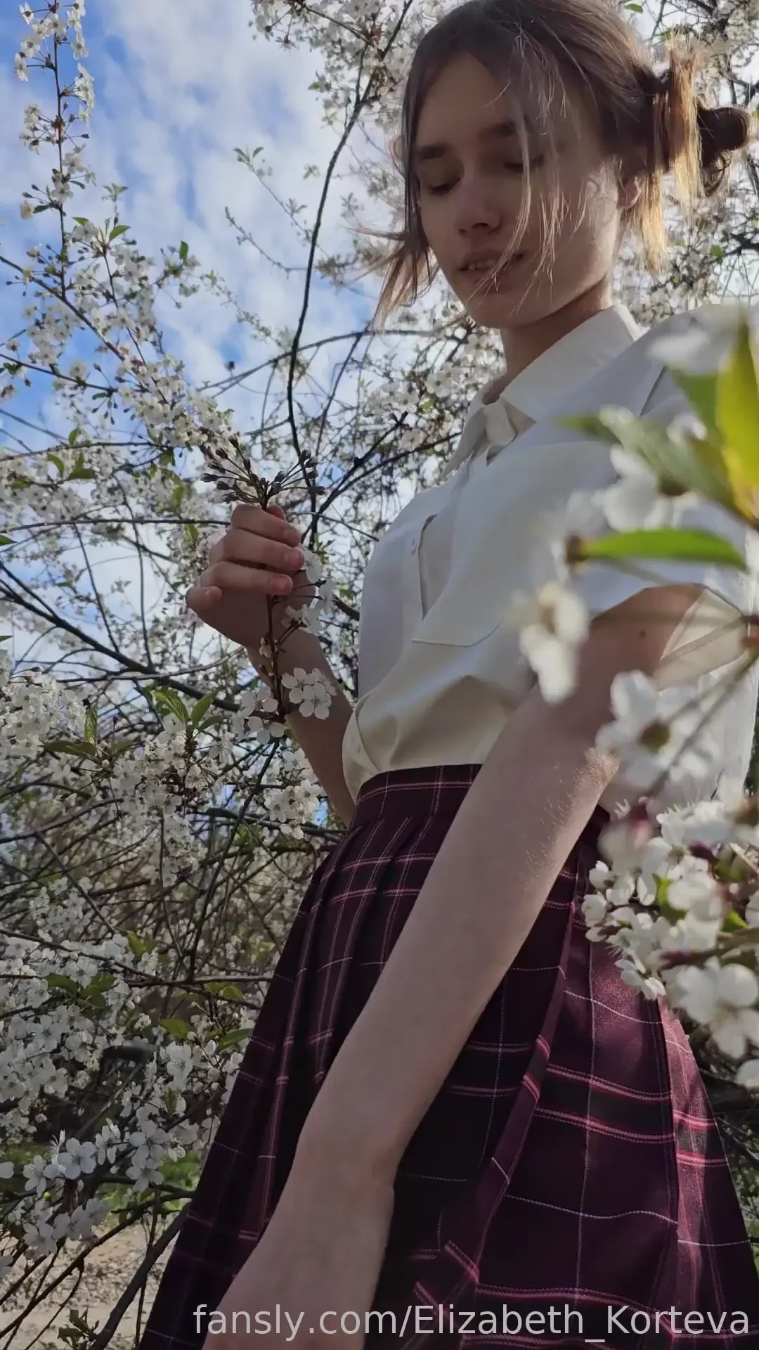 Student in the garden do naughty things teen young touching student 