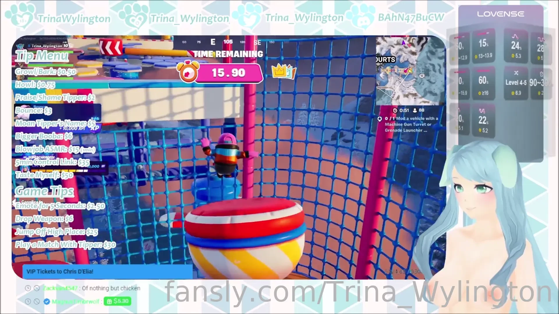 Confusing fall guys for the iconic wipe out vtuber lewdtuber gamergirl 