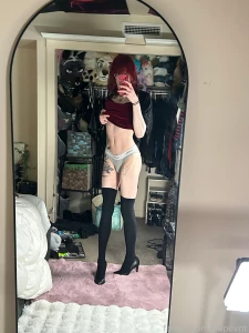 On or off trans amab mtf emo goth alt redhead tgirl girldick femboy