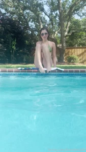 I am spoiling you boys today taking a quick pee in the pool i had to
