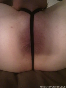 My sweet juicy asshole behind my favorite thong femboy sissy asshole