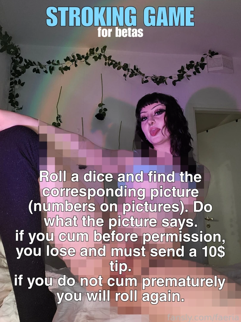 Time for pixels amd stroking tasks be obedient and have fun stroking 