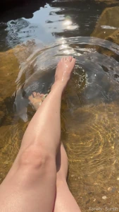Went swimming today sub to see my feet and legs in the water gothgirl part 1