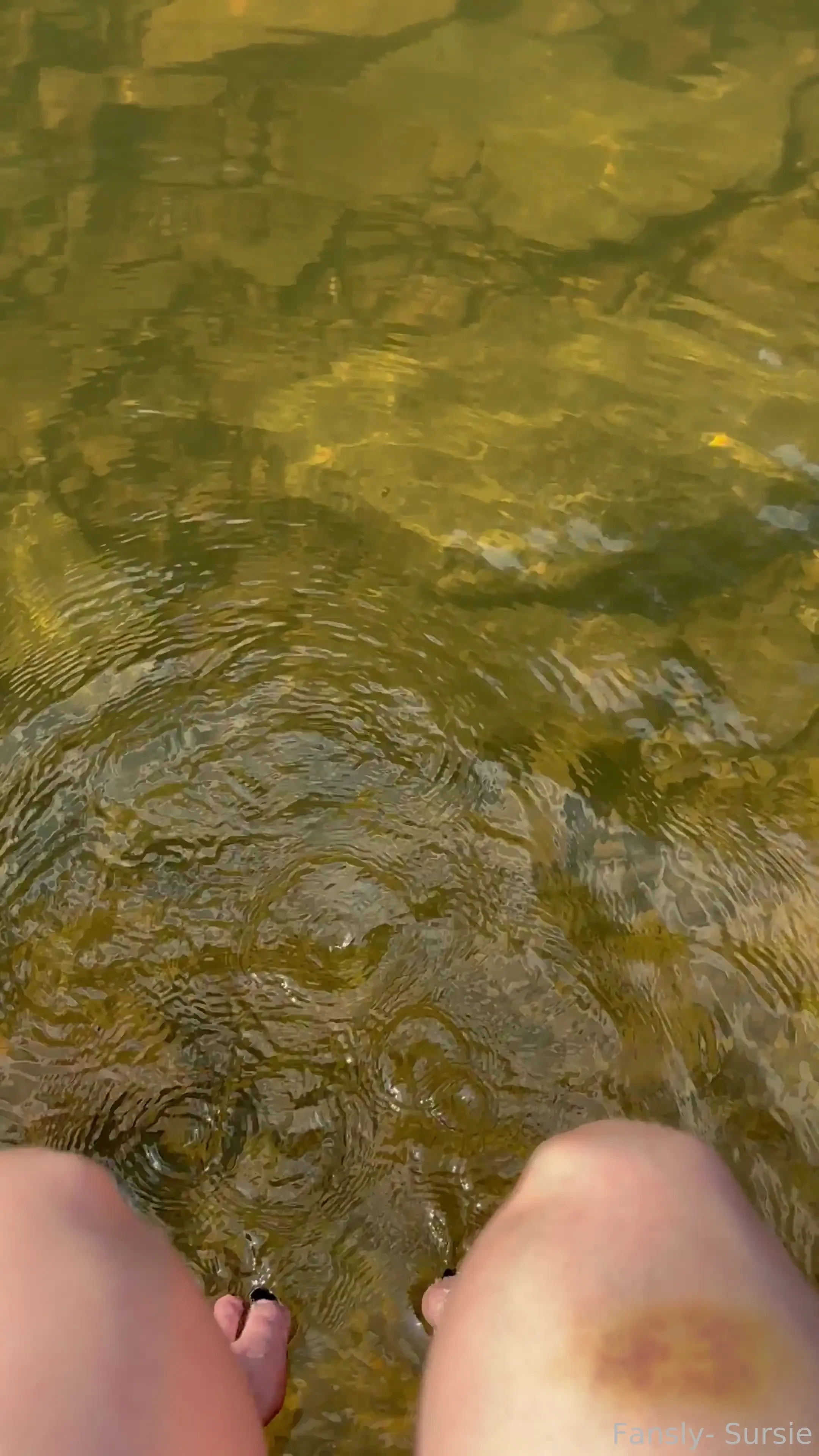 Went swimming today sub to see my feet and legs in the water gothgirl 