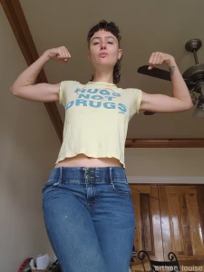 Flirted with my mailman today wearing this jeans flex muscles part 1