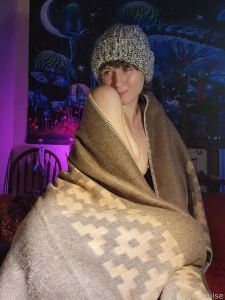 Cuddly goblin flaunting my fuzzy new blanky you know i ll be wearing part 2