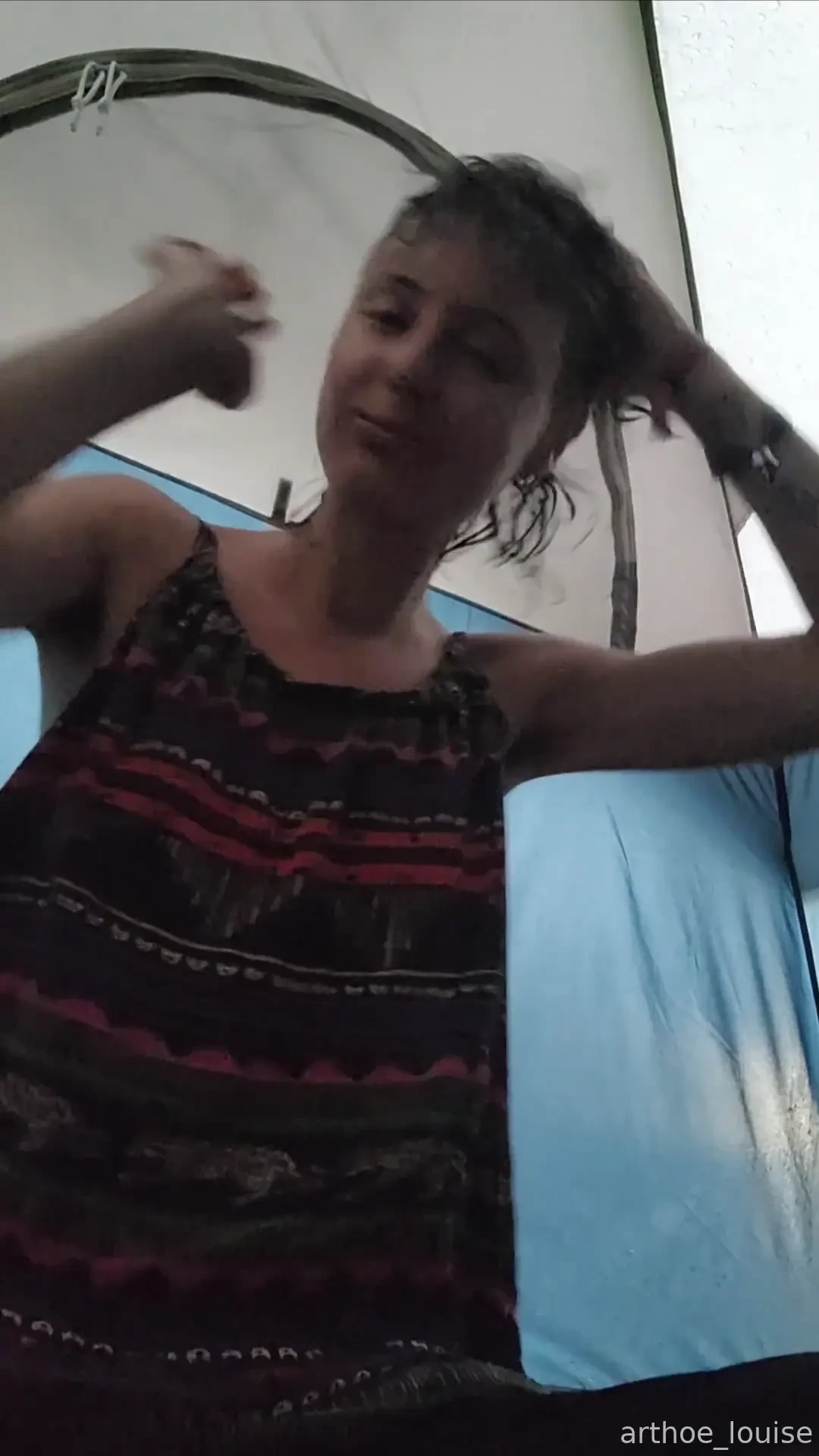 I am clean after a long days work and it s raining happy tittytuesday 