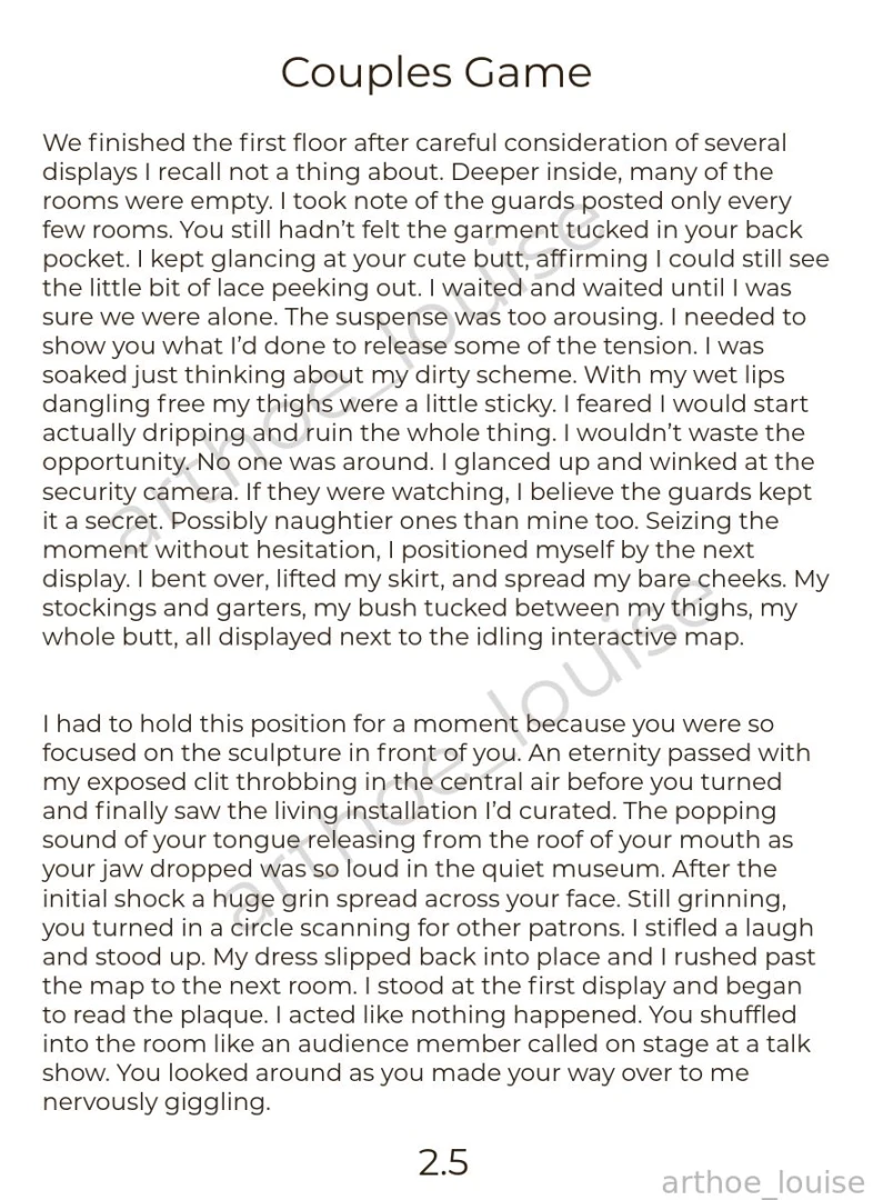 Couples game -a short erotic story featuring public flashing sex and part 2 