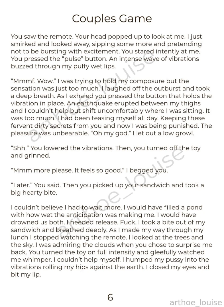 Couples game -a short erotic story featuring public flashing sex and part 8 