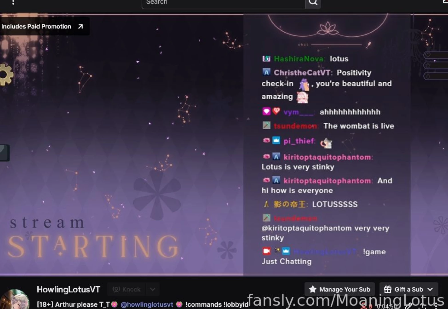 Lotussy is live on seiso-ish site https twitch tv howlinglotusvt 